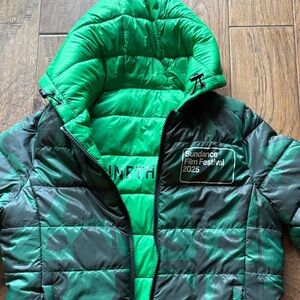 Kenneth Cole X Sundance Film Festival Green Camouflage Jacket NWOT